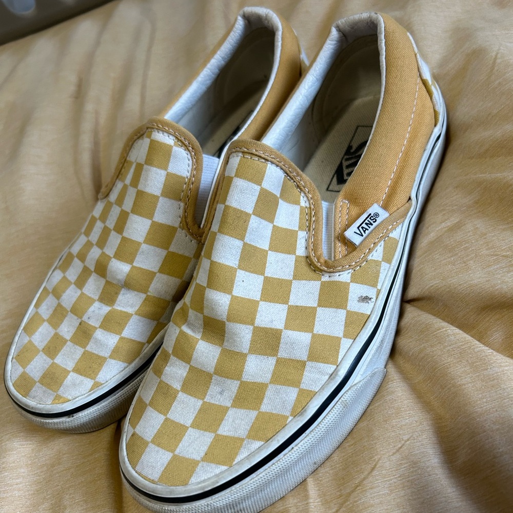 Yellow checkered vans